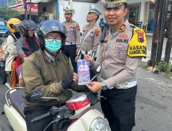 Sat Lantas Polres Wonogiri Gencarkan Sosialisasi Ops Keselamatan Candi 2026 di Jalan Diponegoro
