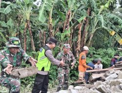 Hujan Lebat Disertai Angin, Gudang Gilingan Padi di Kismantoro Roboh