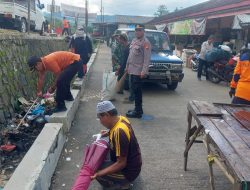 TNI-Polri dan Relawan Bersihkan Pasar Giriwoyo, Wujudkan Instruksi Presiden di Hari Peduli Sampah Nasional 2026