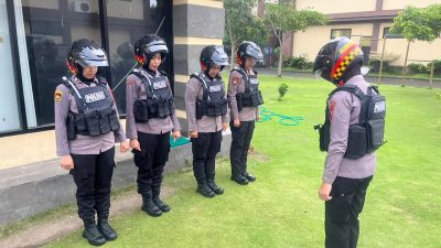 Polwan Jenggala Presisi Patroli Tempat Keramaian, Jaga Kamtibmas Selama Ramadan