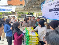 Polres Wonogiri Gelar Gerakan Pangan Murah, 3 Ton Beras SPHP Disalurkan untuk Warga