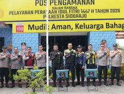 Kapolresta Sidoarjo Cek Kesiapan Pos Pam dan Pos Yan Operasi Ketupat Semeru 2026