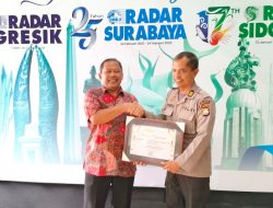 Kapolresta Sidoarjo Raih Penghargaan dari Radar Sidoarjo atas Dedikasi Jaga Kamtibmas