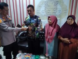 Polsek Abung Barat Kembalikan Barang Korban Pemalakan di Simpang Way Kunang