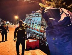 Diduga Pengemudi Mengantuk, Truk Bermuatan Daun Jeruk Alami Kecelakaan Tunggal di Wonogiri, Satu Orang Meninggal Dunia