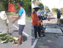 Respon Kilat Kurang dari 24 Jam, DPU Jateng Perbaiki Lubang di Jalan Provinsi Wonogiri