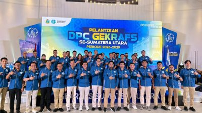 Pengukuhan DPW Gekrafs Sumatera Utara dan Pelantikan Pengurus DPC se Sumut, Tegaskan Peran Strategis Ekraf di Daerah