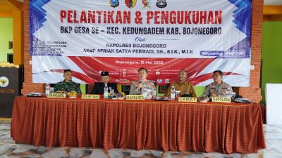 BKP Tingkat Desa Dikukuhkan, Kapolres Bojonegoro Ajak Masyarakat Rawat Kondusivitas