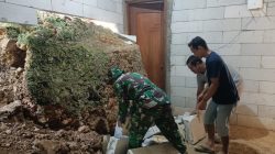 Bencana Tanah Longsor Timpa Rumah Warga, Anggota Kodim Ponorogo Gerak Cepat Kerja Bakti