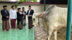 Bupati Subandi Serahkan Hewan Kurban 800 Kilogram di Masjid Agung Sidoarjo, Bantuan Presiden Dialihkan ke Jabon