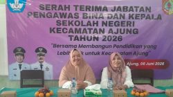 Serah Terima Jabatan Pengawas Bina Dan Kepala Sekolah Negri Kecamatan Ajung Jember Tahun 2026 Berjalan Lancar Dan Sukses