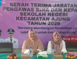 Serah Terima Jabatan Pengawas Bina Dan Kepala Sekolah Negri Kecamatan Ajung Jember Tahun 2026 Berjalan Lancar Dan Sukses
