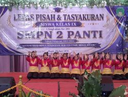 Lepas Pisah Dan Tasyakuran Siswa Kelas IX SMPN 2 Panti Jember Angkatan Ke 28 Tahun Pelajaran 2025/2026