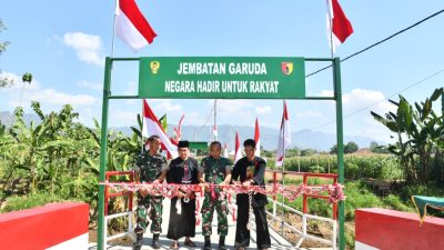 Jembatan Perintis Garuda Selesai Dibangun, Warga Gelar Syukuran