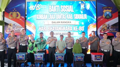 Hari Bhayangkara ke-80, Polresta Sidoarjo Gelar Bakti Sosial dan Layanan Kesehatan untuk Masyarakat