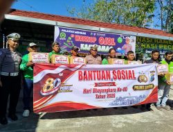 Sambut Hari Bhayangkara ke-80, Satlantas Polres Sampang Gelar Bakti Sosial untuk Ojol, Tagana, ORARI dan Tukang Becak