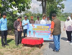 Wujud Nyata Dana Desa, Pemdes Banjar Wangi Bangun Jalan Lapen 414 M x 3 M di Bedeng Empat