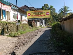 Jalan Kabupaten Songgon–Plantaran di Banyuwangi Rusak Berat, Kendaraan Roda Empat Dilarang Melintas