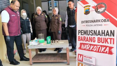 Cegah Penyalahgunaan Barang Bukti, Ditresnarkoba Polda Jateng Musnahkan Sabu Sesuai Penetapan Kejaksaan
