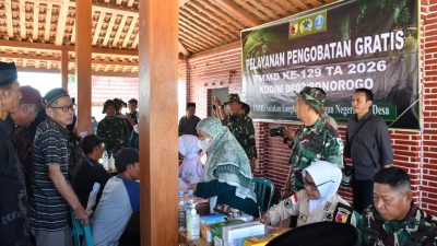 Terima Proyek Pembangunan TMMD ke 129, Dansatgas Percepat Roda Pembangunan Desa Bulu Lor