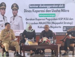 Sambut Harkopnas ke-79, Dinas Koperasi dan Usaha Mikro Kabupaten Mojokerto Gelar Seminar Sehari