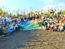 Relawan Laskar Segoro Kidul, LMI, RNB dan Pemdes Sumberejo Gelar Aksi Penanaman 500 Bibit Mangrove Peringati World Day Mangrove