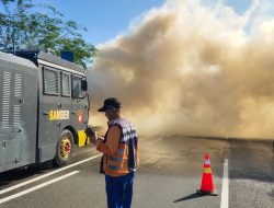 Kebakaran Lahan di sepanjang Jalan Tol Pejagan KM 248 Brebes Jadi Peringatan, Polda Jateng Imbau Masyarakat Hentikan Pembakaran Lahan Saat Musim Kemarau