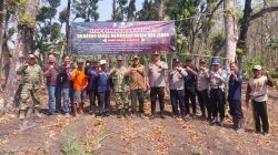 Polsek Sukorejo bersama KPH Sampung Pasang Banner Larangan Bakar Hutan dan Lahan