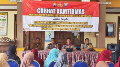 Curhat Kamtibmas di Desa Jambangan, Polresta Sidoarjo Ajak Warga Peduli Keamanan Lingkungan