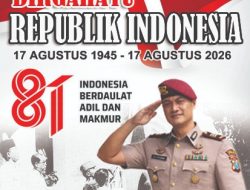Kasat Narkoba Polres Tanjung Perak mengucapkan Dirgahayu Republik Indonesia ke-81