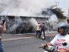 Diduga Konsleting Listrik, Bus Eka Hangus Terbakar di Jalan Raya Madiun