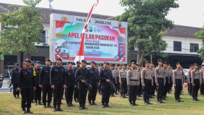 Apel Gelar Pasukan Pengamanan Muktamar NU ke-35 Digelar di Jombang