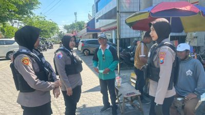 Patroli Polwan Jenggala Presisi Polresta Sidoarjo Sasar Sejumlah Titik, Pastikan Situasi Wilayah Kondusif