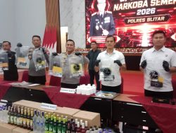 Operasi Tumpas Narkoba Semeru 2026, Polres Blitar Bongkar 10 Kasus dan Amankan 13 Tersangka