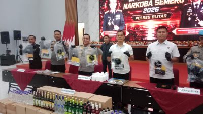 Operasi Tumpas Narkoba Semeru 2026, Polres Blitar Bongkar 10 Kasus dan Amankan 13 Tersangka