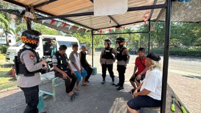 Polwan Polresta Sidoarjo Patroli Kamtibmas, Berikan Rasa Aman dan Nyaman Masyarakat