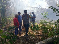 Kebakaran Lahan di Abung Surakarta Tewaskan 1 Warga, Polisi Lakukan Olah TKP