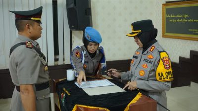 Penyegaran Organisasi, Polres Lampung Utara Gelar Sertijab Kasat Lantas