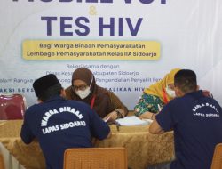 Dinkes Gelar Screening HIV dan Sifilis di Lapas Sidoarjo