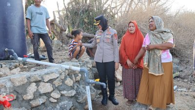 Polres Sumbawa Berikan Bantuan Sumur Bor dan Tangki Air kepada Warga Dusun Omo, Wujud Kepedulian Polri kepada Masyarakat