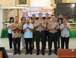 Sidoarjo Akrab Seiman, Minggu Kasih Bersama Kapolresta Sidoarjo di GKI