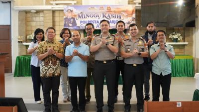 Sidoarjo Akrab Seiman, Minggu Kasih Bersama Kapolresta Sidoarjo di GKI
