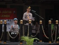 Kapolres Pimpin Upacara Serah Terima Jabatan Kasat Lantas Jember