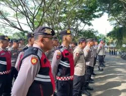 Polresta Banyuwangi Siagakan Ratusan Personel Pengamanan Penetapan Nomor Urut Paslon Pilkada 2024