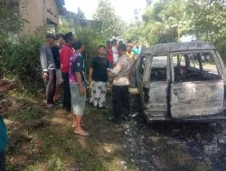 Polisi Datangi TKP Kebakaran Mobil Carry di Sidoharjo, Kerugian Capai Rp25 Juta
